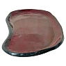 Блюдце ручной работы бордовое, керамика, 20 см, превью фото 3