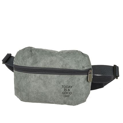 Поясная сумка Ranzel Bags «Dirox Gray», тайвек, серая, фото 1.