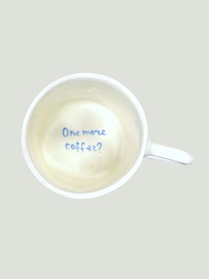 Кружка ручной работы «One more coffee?», керамика, 250 мл, фото 2.
