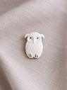 Брошь ручной работы Bulygin «Сова», бело-серебристая, фарфор, превью фото 2