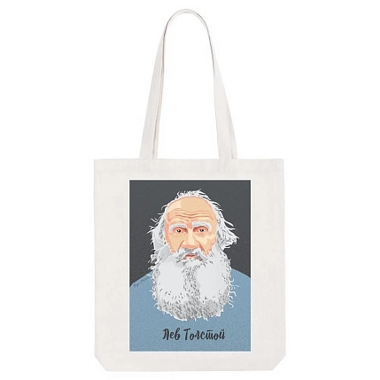 Сумка шоппер «Толстой», белый, фото 1.