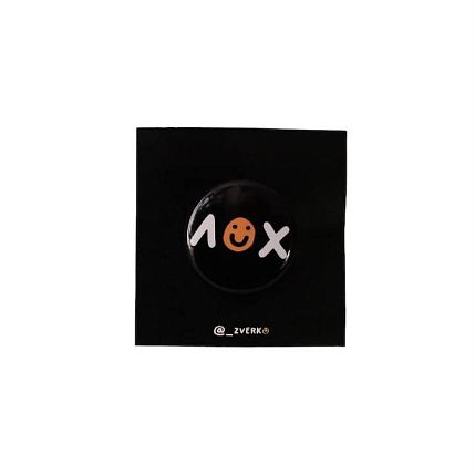 Закатной значок с надписью «Лох», металл, 25 мм, фото 1.