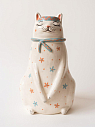 Ваза «Кошка в шарфике», керамика, превью фото 1