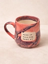 Кружка ручной работы Тата вытворяет/NF ceramics «Fake it till you make it», фиолетовая, керамика, 600 мл, превью фото 3