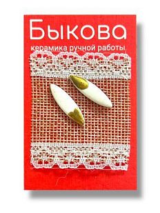 Серьги ручной работы длинные‎, фарфор
