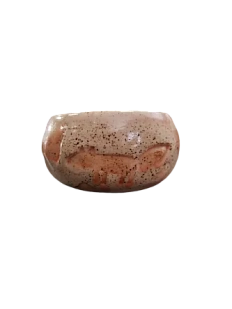 Свеча в стакане ручной работы «Лиса», красно-коричневая, керамика