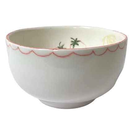 Пиала ручной работы Ладан керамика с овощами, полуфарфор, 300 мл, фото 1.