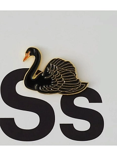 Металлический значок Heart of Moscow «Чёрный лебедь» серия Зоопарк