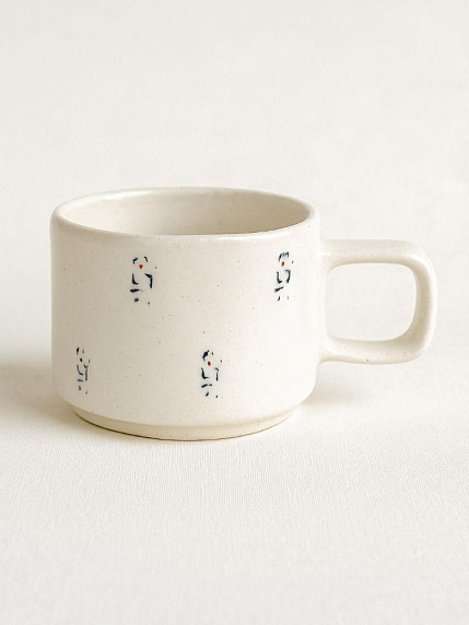 Кружка ручной работы с фигуркой Лошадка с узорами, полуфарфор, 250 мл, фото 2.