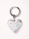 Моносерьга ПетПоллиПокет «Сердечко» прозрачная, полимерная глина, превью фото 1