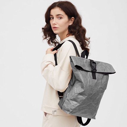Рюкзак Ranzel Bags «Rolly Gray», тайвек, серый, фото 5.