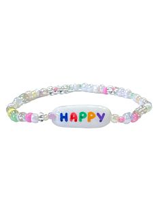 Браслет ручной работы из бисера «Happy»