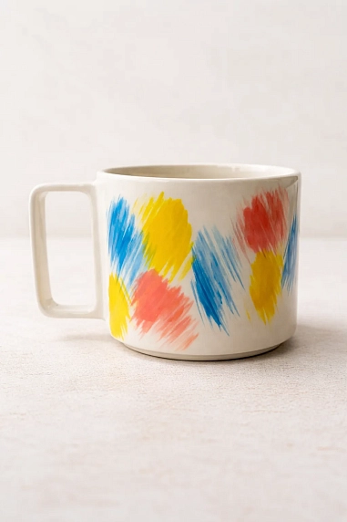 Кружка ручной работы РУКИ В ГЛИНЕ «Мечтатели меняют мир», керамика, 450 мл, фото 3.