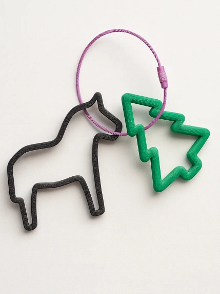 Брелок, обвес на сумку DARI DARI «Лошадка с ёлочкой», чёрный, 6 см, фото 1.