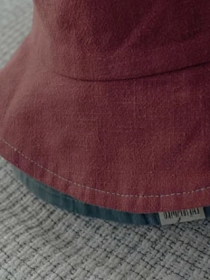 Панама с длинными полями Гнёздышко и лентой сзади, маджента