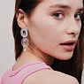 Серьги Monolama «Цепи», переработанный пластик, переливающиеся, превью фото 3