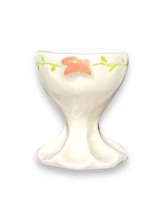 Пашотница ручной работы «Зайка», розово-зелёная, керамика