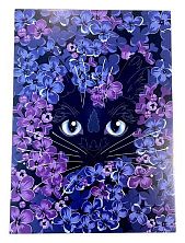 Открытка «Котик в сирени», А6