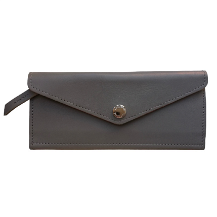 Cкладной кошелёк визитница ручной работы, Kokosina bags, натуральная кожа, хаки, фото 1.