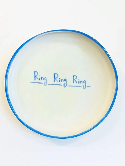 Тарелка ручной работы Йеллоускуп «Ring Ring Ring», керамика, 15 см, фото 1.