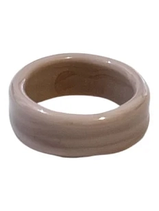 Кольцо Керко стеклянное сиреневое матовое