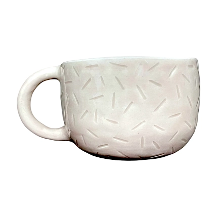 Кружка ручной работы Мама Черепаха с фигуркой внутри Тюлень, розовая, 400 мл, фото 2.