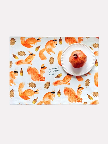 Набор из двух салфеток «Белки», фото 1.