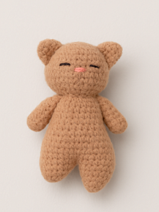 Игрушка ручной работы «Котёнок» плюшевый, тёмно-розовый. Магазин Dari Dari Игрушка ручной работы «Котёнок» плюшевый, тёмно-розовый