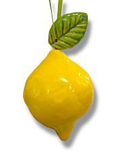 Керамическая подвеска интерьерная «Лимон», жёлтая
