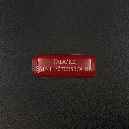 3Д Стикер на телефон Подписные изделия «J'adore», объемный, красный, фото 3.