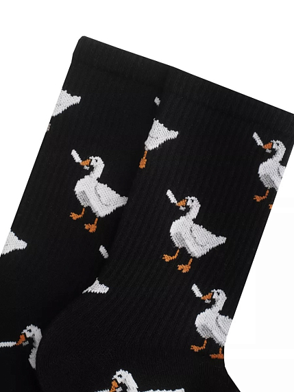 Носки «Гусь с ножом», на черном  р-р 40-45, фото 2.