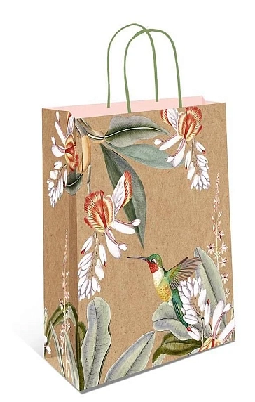 Пакет подарочный Райские птички, в ассортименте, фото 1.