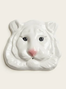 Подставка под благовония Катя Гиена «Тигр», белая, керамика