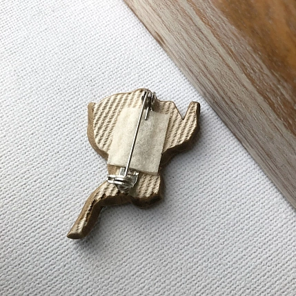 Брошь ручной работы Партала керамика «Хлопок», фото 4.