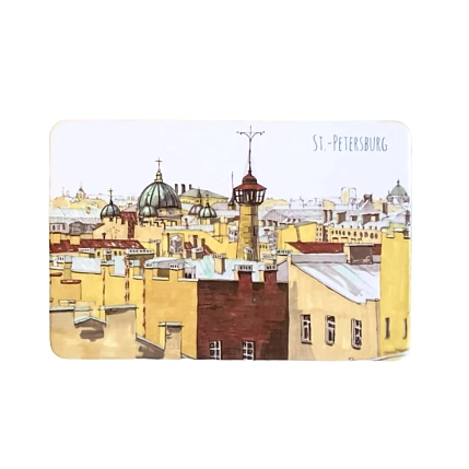 Магнит Elizabeth Madar «St.-Petersburg», желтый, фото 1.