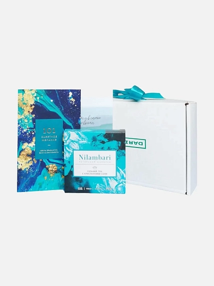 Подарочный набор с блокнотом «101 заветное желание» №8 и шоколадом, фото 1.