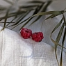 Серьги-гвоздики Подарки руками «Малина», полимерная глина, превью фото 4