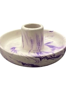 Подсвечник круглый, фиолетовый