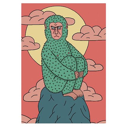 Скетчбук «Обезьяна на камне», фото 1.