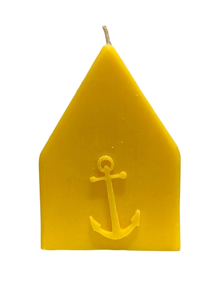 Интерьерная свеча Легенда о розе «Домик с чайкой», жёлтая, фото 3.