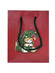 Пакет подарочный «Кот с леденцом»