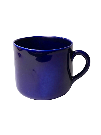 Кружка ручной работы «Ворона», синяя, керамика, 400 мл, фото 2.