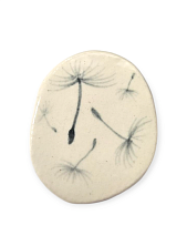 Брошь ручной работы «Одуванчики», керамика