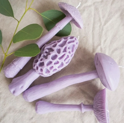 Свеча «Гриб Подберёзовик» лилового цвета, фото 3.