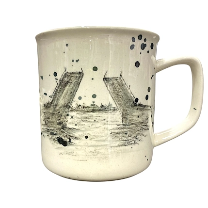 Кружка ручной работы Верба керамика цилиндр «А может быть в Питер?...», керамика, 500 мл, фото 1.