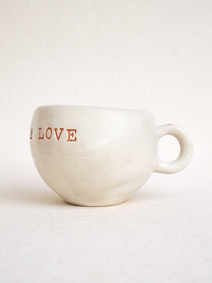 Кружка ручной работы с надписью «Piter one love», керамика, 180 мл, фото 6.