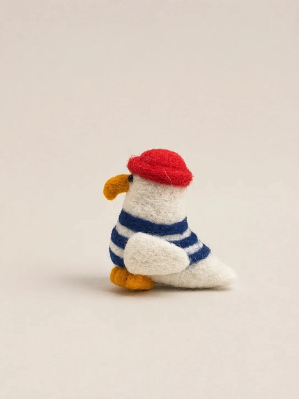 Валяная игрушка Северяшка «Чайка», шерсть, фото 3.