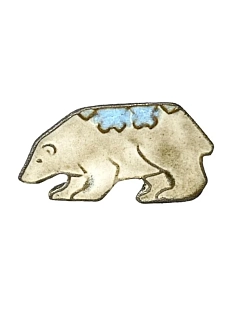 Брошь Керемет «Белый медведь», керамика