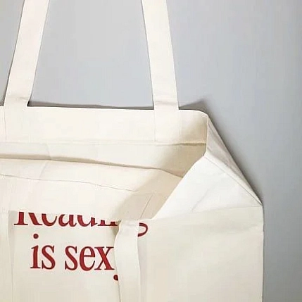Сумка шоппер «Reading is sexy», белый, фото 4.