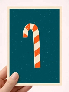 Открытка DARI DARI ретро на Новый год «Леденец», А6